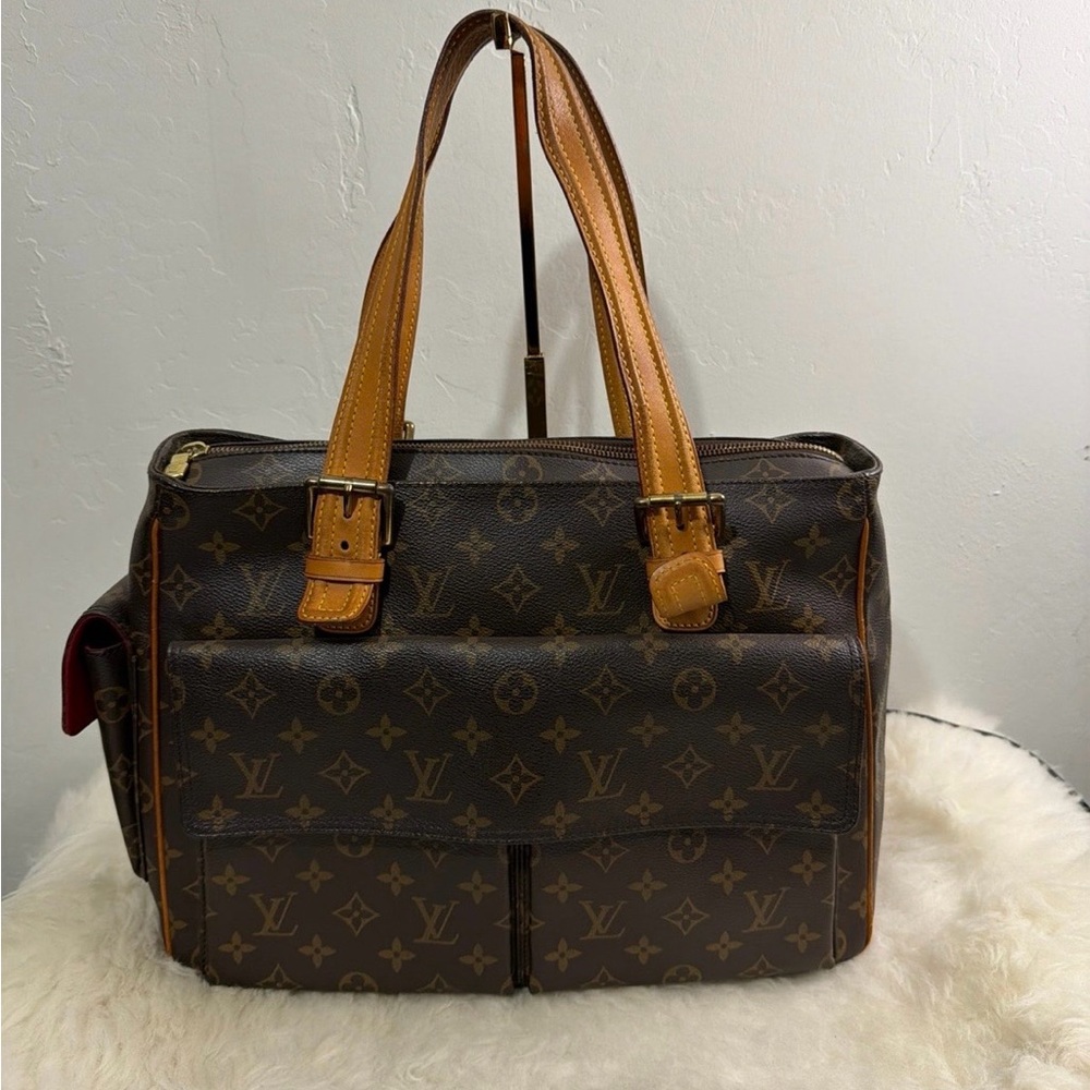 Louis Vuitton Multi Cite Bag in Brown Monogram with Tan Accents VINTAGE